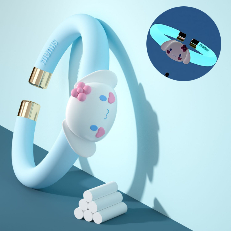 Luminous Children Outdoor Mosquito Repellent Bracelet Plant Extract Essential Oil+6pcs Essential Oil Stick