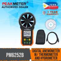 PeakMeter PM6252B Digital Anemometer Air Speed Velocity Air Flow Meter with Air Temperature Humidity RH USB Port  | JG Superstore