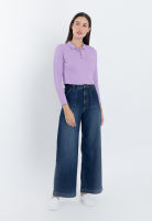 Next High Waist Denim Semi Stretch Wide Leg Jeans (Dark Blue)