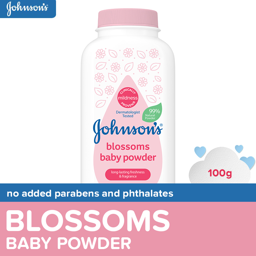 Johnsons Blossoms Baby Powder 100g - Baby Essentials Baby Care