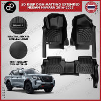 NISSAN NAVARA 2016-2026 5D DEEP DISH MATTING EXTENDED (MADE IN THAILAND)