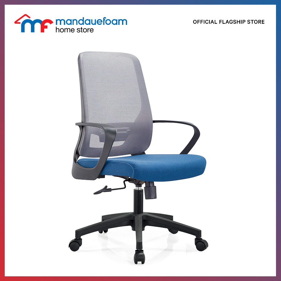 Mandaue Foam Addison Low Back Chair Gray + Blue
