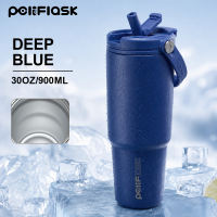 PELIFLASK Tote Cup 40oz/35oz/30oz/20oz Stainless Steel Hot And Cold  Thermos Tumbler with Handle Aqua flask Coffee Mug Outdoor Car Travel  Water Bottle Double Vacuum Ice Bar Cup 【11 colors】