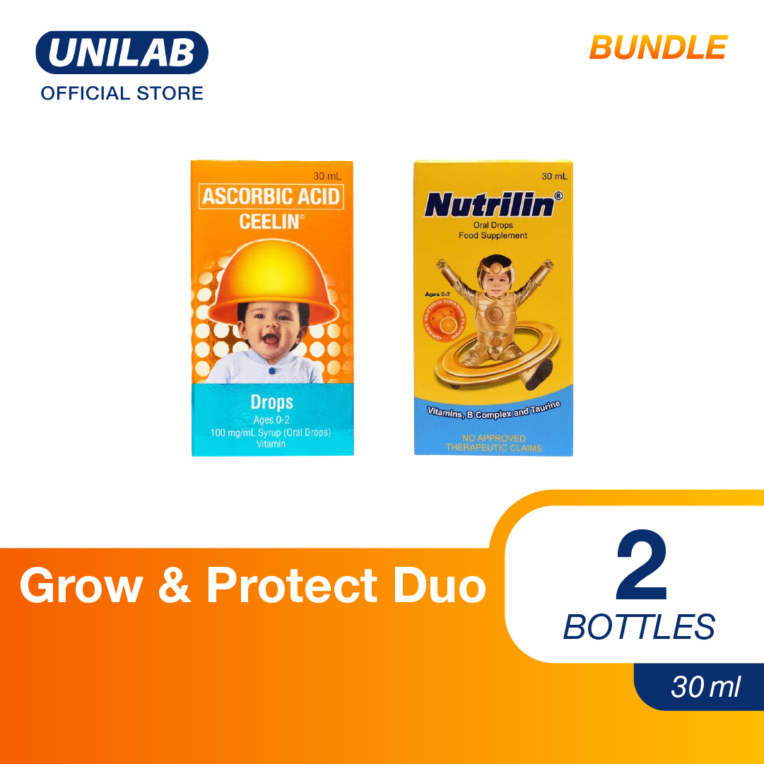 Ceelin 30ml Drops (Helps Boost Immunity And Prevents Sickness) + Nutrilin Drops 30mL Multivitamin For Children For Overall Health