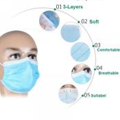 50PCS Disposable NON-WOOVEN Face Mask 3PLY With Earloop