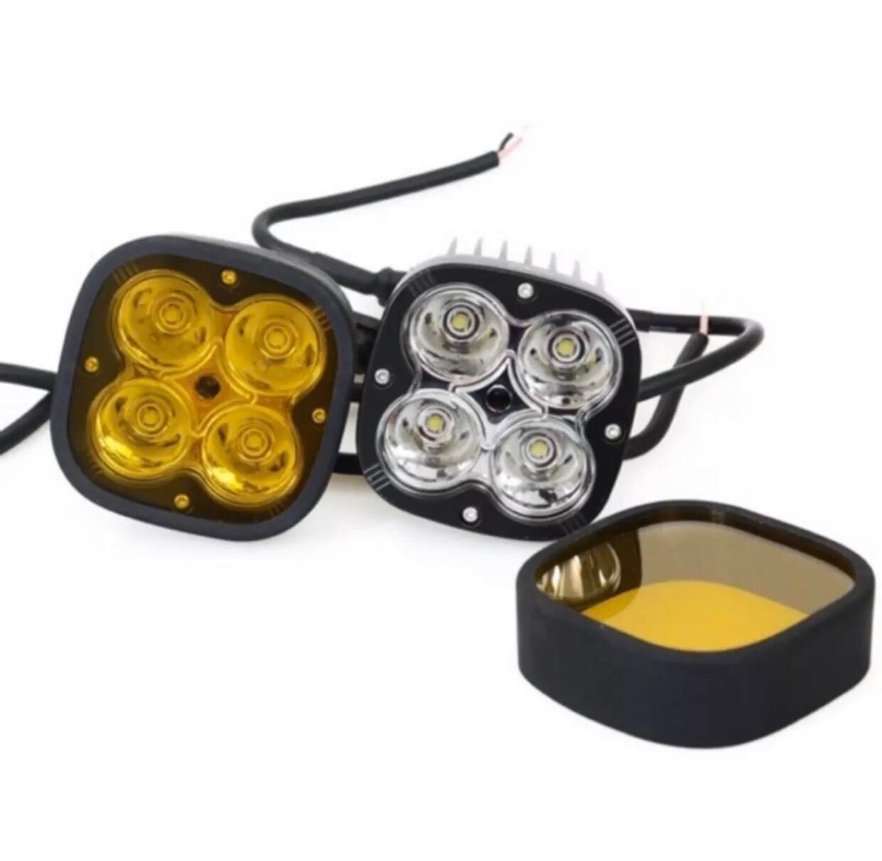 Motorcycle 40Watts Laser Gun LED Light Head Light + 2 All Weather Lens Cap