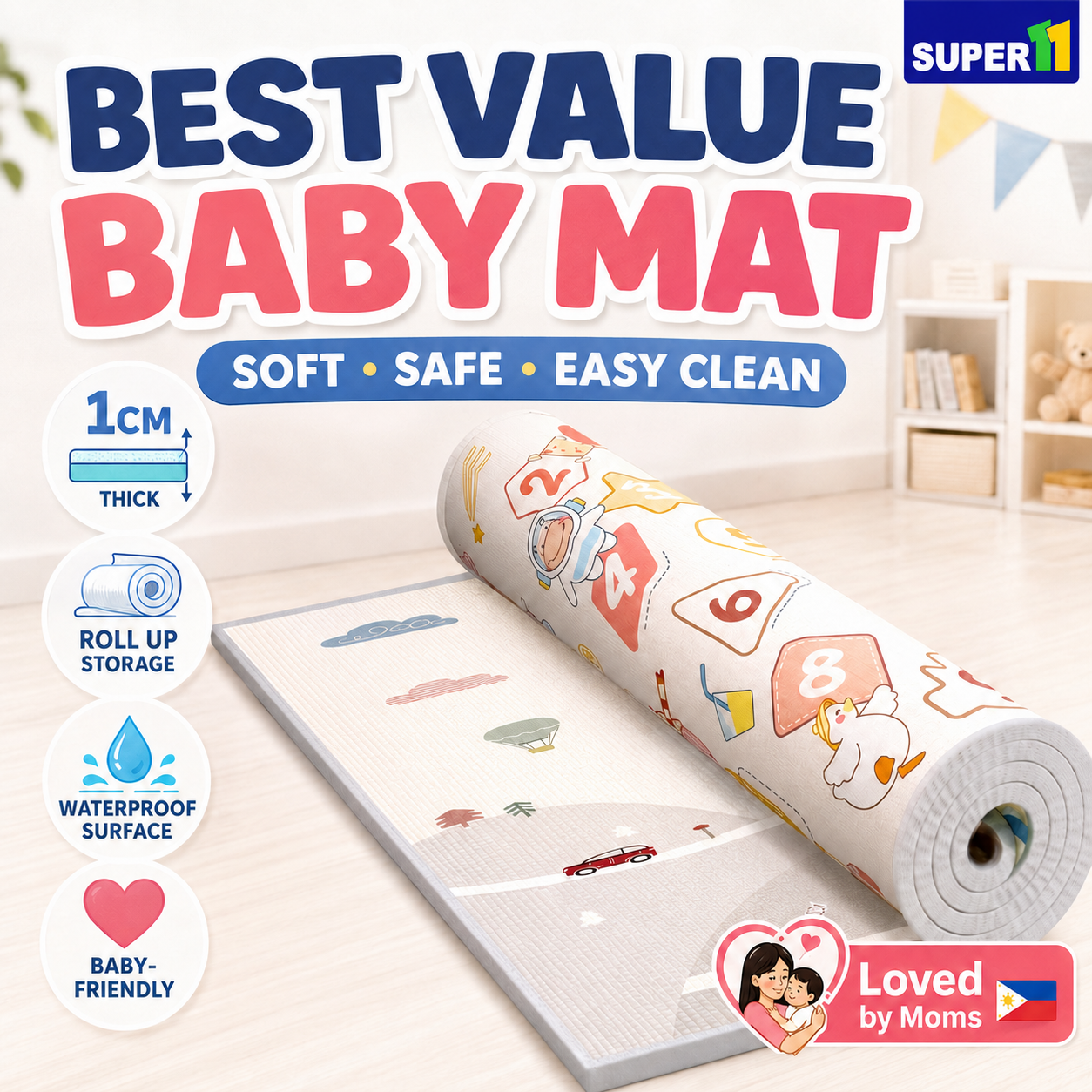 Waterproof Babys Play Mat High Quality Puzzle Kids Mat for baby Foldable playmat thick foam family size Game Crawling Mat banig high-quality sleeping mat