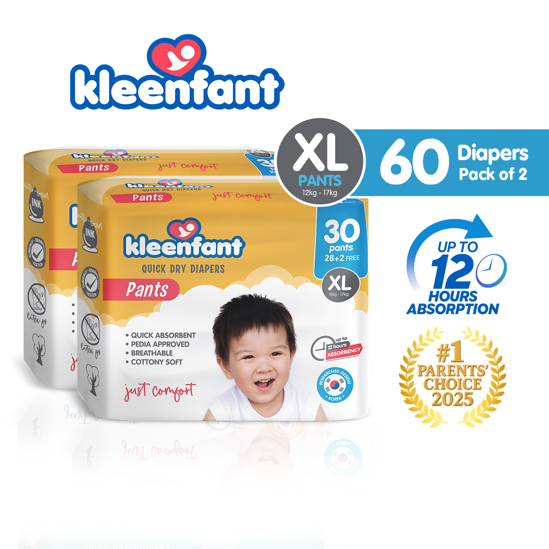 Kleenfant Baby Pull-Up Pants Diaper XL (60 Pads) Disposable Diaper Baby Essentials Free Shipping