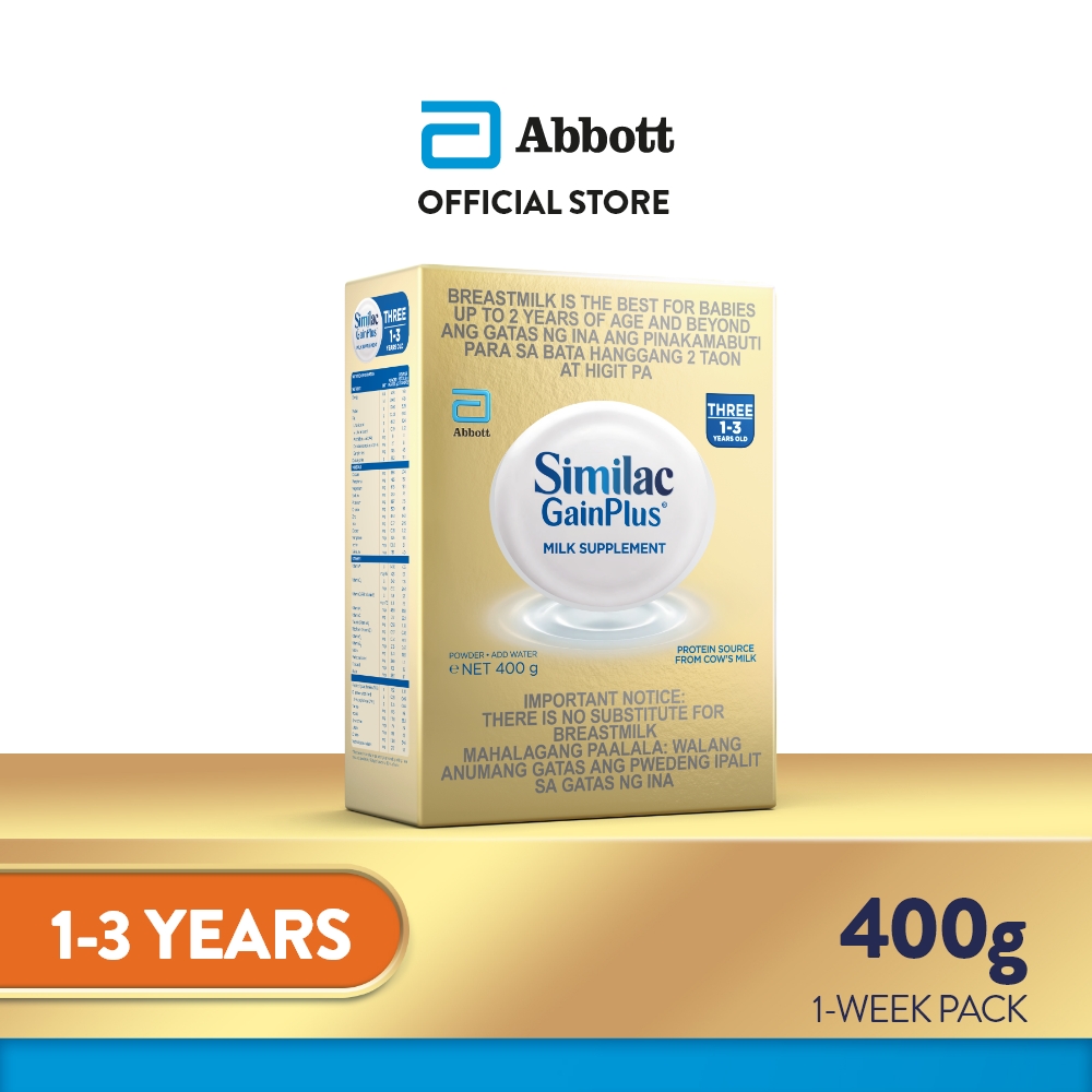 Similac GainPlus 400g for Children 1-3 Years Old Milk Supplement Powder