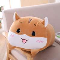 KiddoZone Animal Plush Pillow Cat Plush Toy Cartoon Soft Stuffed Dolls Cute Animal Plush Toys Reading Pillows hamster