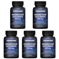 Magnesium Glycinate 400 mg Assist sleep Dietary Supplement for Muscle Heart Nerve and Bone Support 60 Capsules