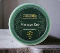 Creations Spa Essentials Massage Rub available 50g and 10g OLIVA ORGANICA