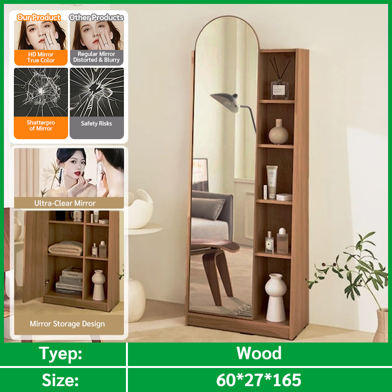 Wall-mounted bathroom mirror cabinet with storage and shelving for shower rooms and washrooms