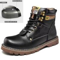 Caterpillar Steel Toe Outdoor Work Boots Leather Safety Boots Shoes For Men High-top Tooling Martin Boots For Men Fashion Mens Shoes