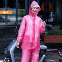 Female waterproof raincoat suit thickened adult long body rainstorm raincoat rainpants set for Men Women