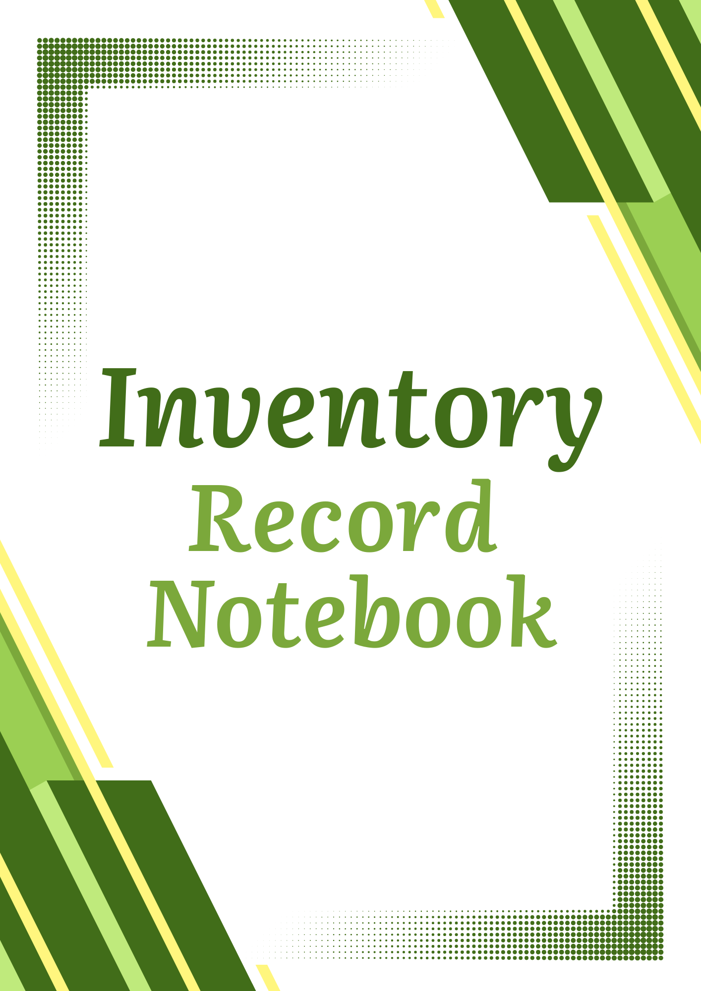 JM Creatink Inventory Record Notebook Wire Bind 100 Pages
