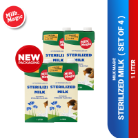 Milk Magic - Sterilized Milk 1 Liter (Set of 4) - Expiry Date - February 24 2027