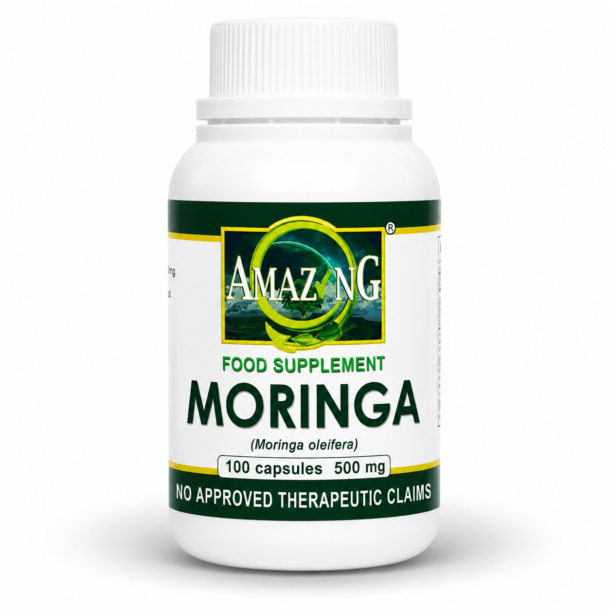 Moringa Capsules - Amazing Food Supplement Moringa (Malunggay) 500mg Capsules – Bottle of 100 │ Pure & Organic │ FDA Registered with CPR │ Expiry date: APRIL 2028 | with FREEBIES
