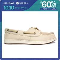 Sperry Womens Authentic Original™ Jewelfish 2-Eye Leather Boat Shoes Topsider - Light Beige/Off White (25S00702)