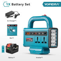 YOFIDRA 300W Cordless Power Inverter DC 110V To 220V 2 Port Inverter Adapter Power Home Emergency Backup power supply Outdoor portable For Makita 21V Battery