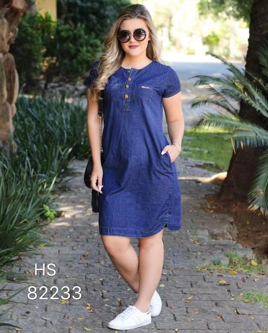 Women Casual Clothes Ladies Straight Silhouette Denim Dress HS-82233 review  and price