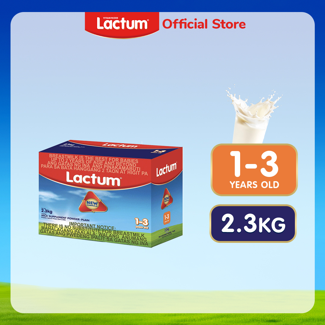 Lactum for 1-3 Years Old Plain Milk Formula Supplement Powder for Children / Kids