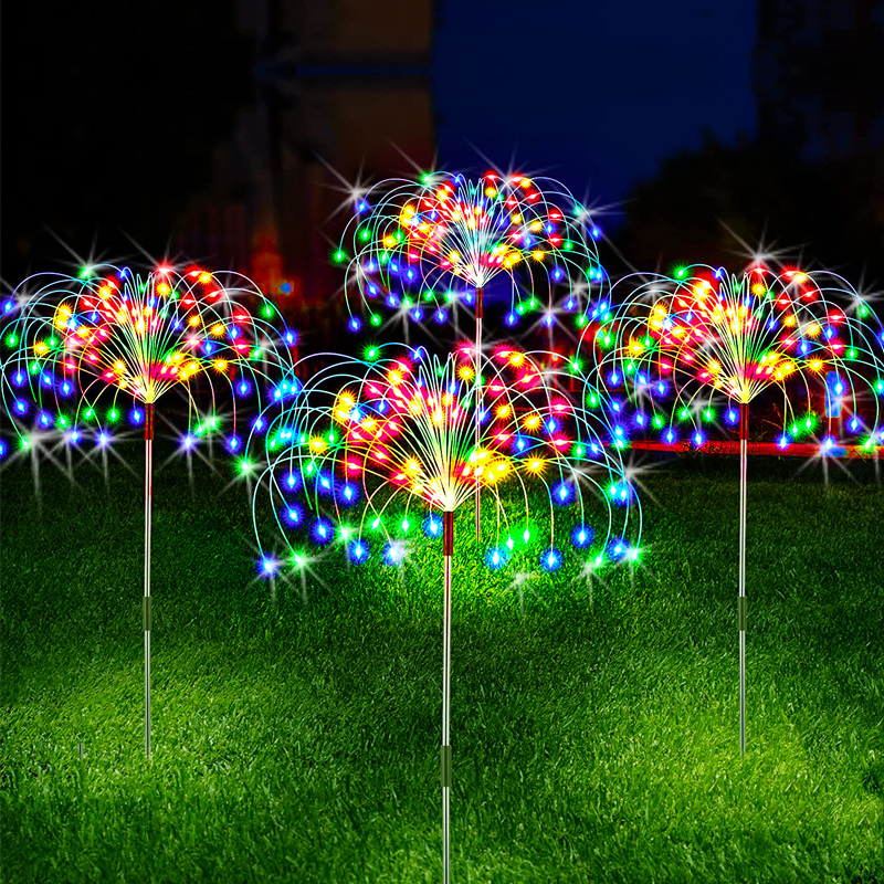 Solar Firework Light Warm Light Outdoor Firework Solar Garden Decorative Lights / Waterproof String Fairy lighting Lawn Light / for Walkway Pathway Backyard Christmas Decoration led lamp