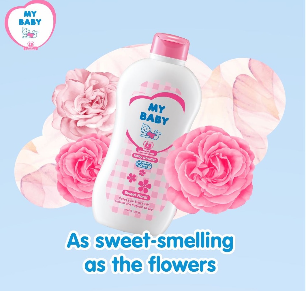 MY BABY POWDER Buy1 Take1 Pink 90gram + Extra 25% Nourish Smooth Protect Fresh with Aromatherapy