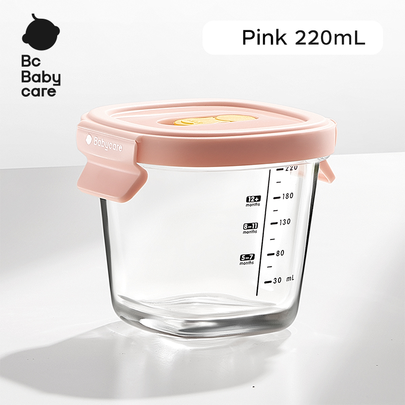 Bc Babycare Baby Food Box Glass Baby Food Preservation Tool Portable Leak proof Steaming and Freezing Storage