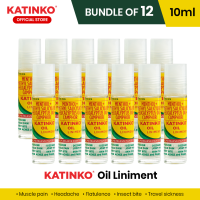 [Bundle Set] KATINKO Oil Liniment Original Roll-On 10ml l For Headache Dizziness Body Pain Relief