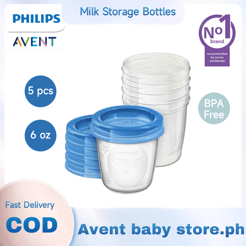 Philips AVENT Breast Milk Storage Cups Container Powdered Milk Storage Bottle Container Baby Food Storage Container BPA Free 6oz 8oz Personalized Milk Storage For Baby Formula White Milk Storage Breastmilk 180ML 240ML 5 pcs/10pcs
