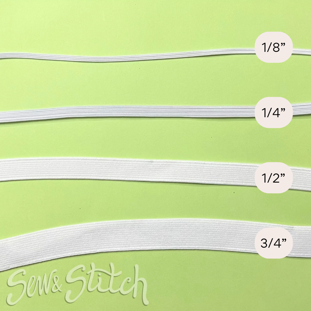 Garter Elastic Band White/Black (Sold per Yard) - SewandStitch