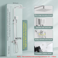 KEVE 3 in 1 304 Stainless Steel Hot and Cold Shower Set for Bathroom Rainshower Set with Faucet 2 Way Double Source
