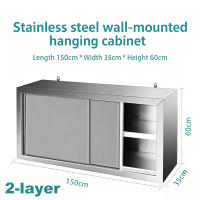 BMZAR Kitchen Cabinet 304 SUS Hanging Storage Cabinet Wall Mounted Transparent Door Spice Shelf Dustproof Waterproof