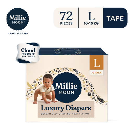 Millie Moon Luxury Tape Diaper 72s - Large