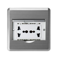 Universal 250V Floor Ground Outlet Socket 6 Prong Receptacle Pop Up Floor Socket/Waterproof Hidden Embedded Ground Flip Socket For Kitchen Office Home Outlet