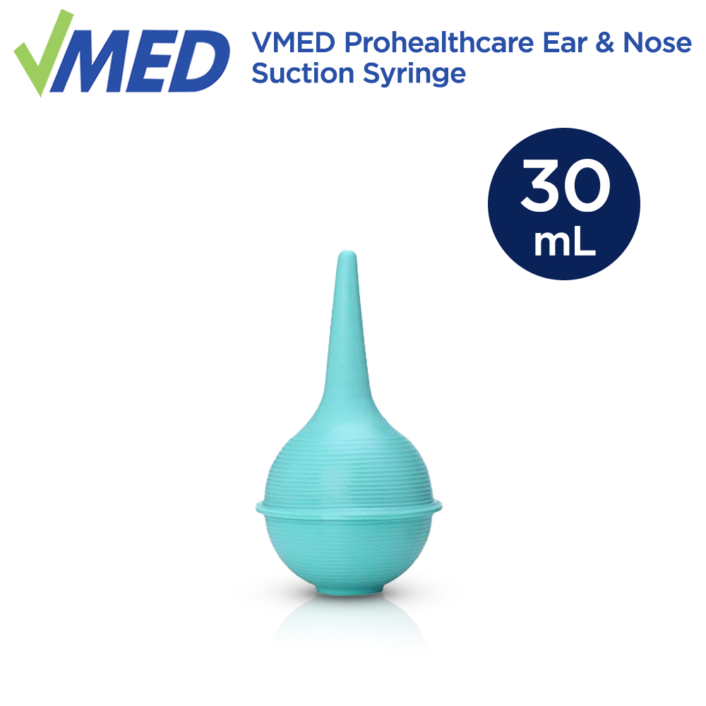 VMED Prohealthcare Rubber Suction Ear Nose Suction Ear Wax Bulb Syringe Size: 30ml or 60ml