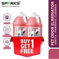 B1T1 Sparks Pet: BLUSH BLOOM Enzyme Pet Deodorizer & Odor Neutralizer for Dog & Cat Mess (1 Gallon) Star