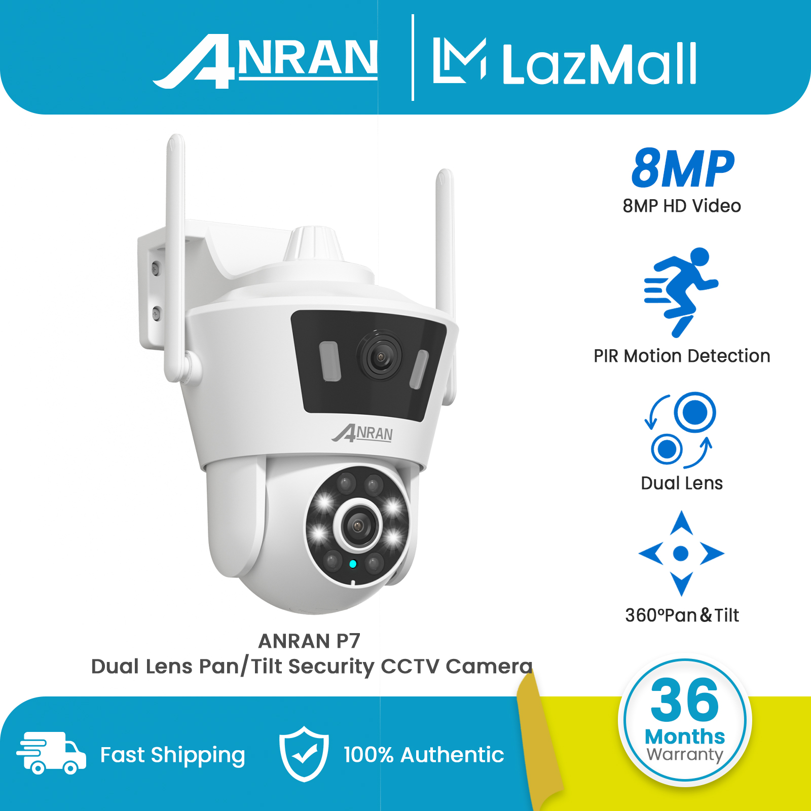 8MP Security CCTV Indoor IP Camera Connect Cellphone WIFI