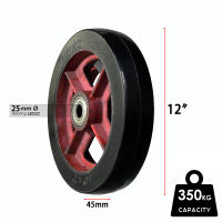 2pcs Gulong Ng Trolley Rubber Wheel  681012 Inches Solid Rubber Wheel For Hand Truck
