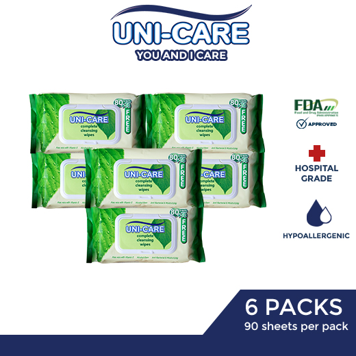 Uni-Care Complete Cleansing Wipes 90s Pack of 6