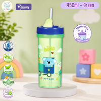 Momeasy Push-Pull Straw Training Cup for Baby Kids Toddler Spill-Proof Cup Lid Baby SIppy Cup