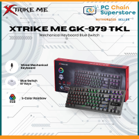 Xtrike Me GK-979 TKL Wired Mechanical Keyboard (Black) - Blue Switch / RGB
