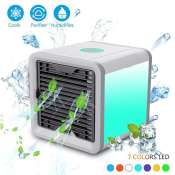 Mini Air Cooler with 3 Speeds Control and LED Light