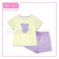 Moose Girl Blouse with Short Set with Print Vanilla Cream and Lilac Bloom (GSSPS 606 8547 LP)
