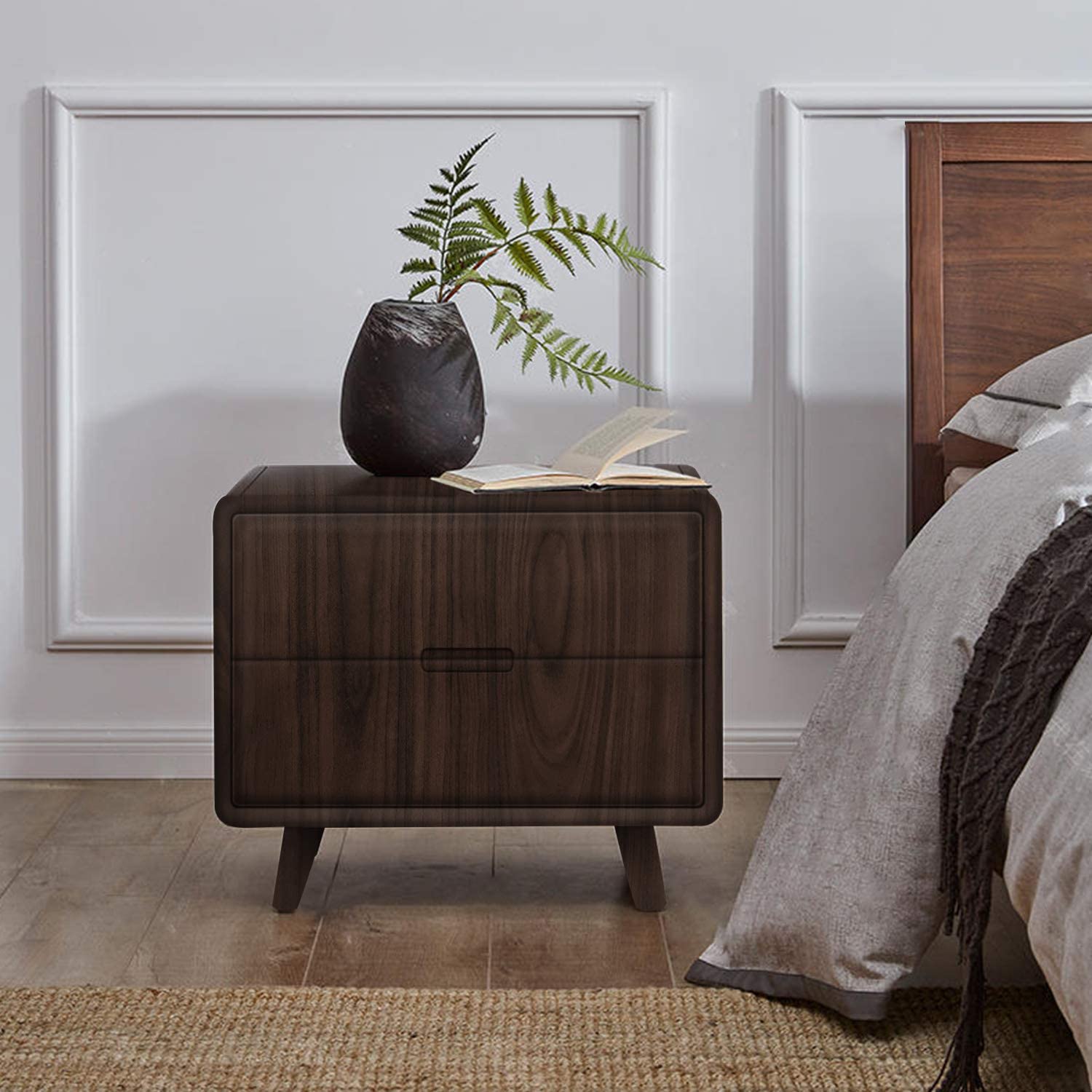 Walnut Wood Grain Wallpaper Wood Peel and Stick Wallpaper Self Adhesive