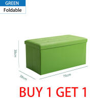 LUVHOME Ottoman Storage Stool Foldable Sofa With Storage Box Leather Storage Benches Chair Box Organizer Footrest Seat