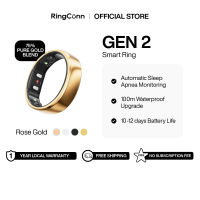 RingConn Gen 2 Rose Gold Smart Ring for Fitness Tracking and Sleep Apnea Monitoring with 12 Days Battery Life