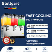 Stuttgart Commercial Multi-Purpose Cold Water Dispenser 34L Stainless Steel Beverage Machine with 3 x 18L Tanks Fast Cooling Fresh Drinks Every Time