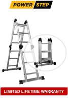 Power Step Aluminum Multipurpose MP Ladder 16ft (4ft x 4folds) LIMITED LIFETIME WARRANTY